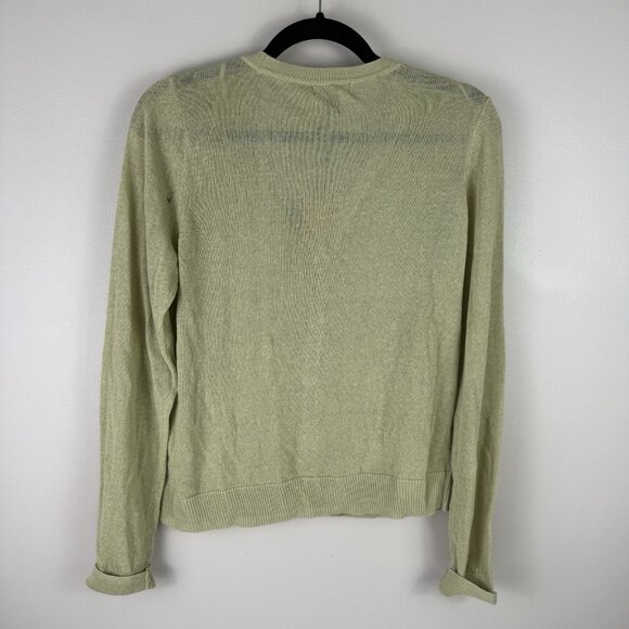 Halogen Sage Green Linen Blend Lightweight Cardigan Sweater Small NWT Nordstrom - Picture 8 of 8